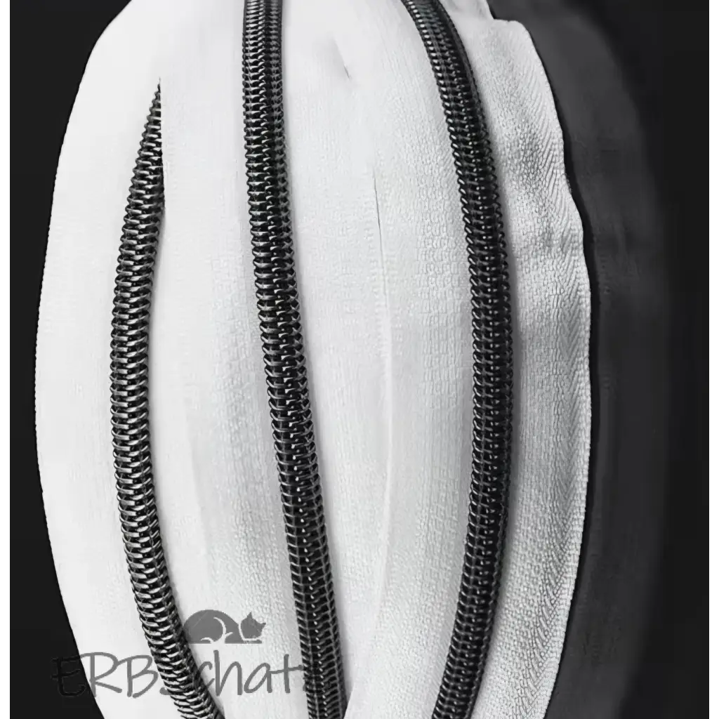 Endlosreißverschlüsse Gun Metal - Weiß