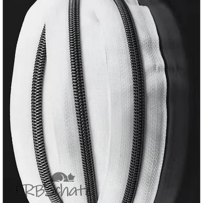 Endlosreißverschlüsse Gun Metal - Weiß