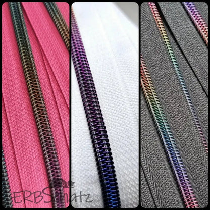 Endlosreißverschlüsse matt Rainbow