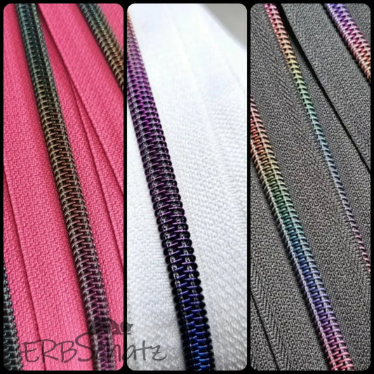 Endlosreißverschlüsse matt Rainbow
