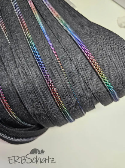 Endlosreißverschlüsse matt Rainbow - Gr.5
