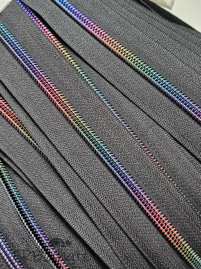 Endlosreißverschlüsse matt Rainbow - Gr.5