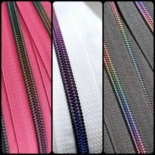 Endlosreißverschlüsse matt Rainbow - Gr.5