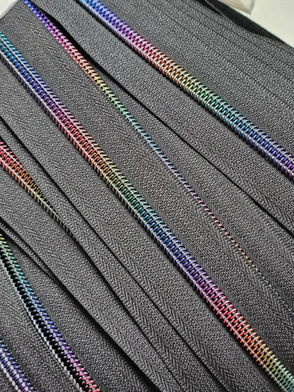 Endlosreißverschlüsse matt Rainbow - Gr.5