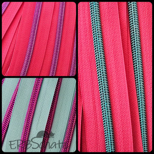 Endlosreißverschlüsse Metallic Colours Bunt