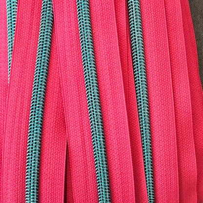 Endlosreißverschlüsse Metallic Colours Bunt - Gr.5