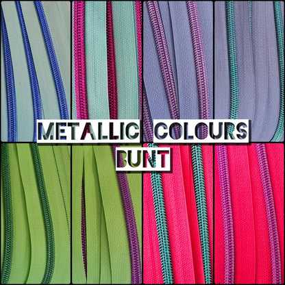 Endlosreißverschlüsse Metallic Colours Bunt - Gr.5