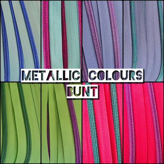 Endlosreißverschlüsse Metallic Colours Bunt - Gr.5