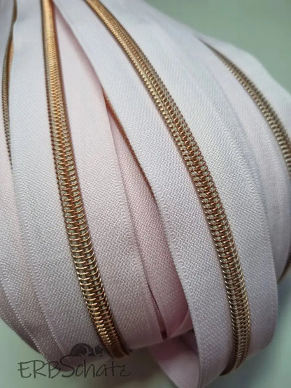 Endlosreißverschlüsse Rosegold - Gr.5