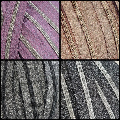 Endlosreißverschlüsse Shiny Lurex