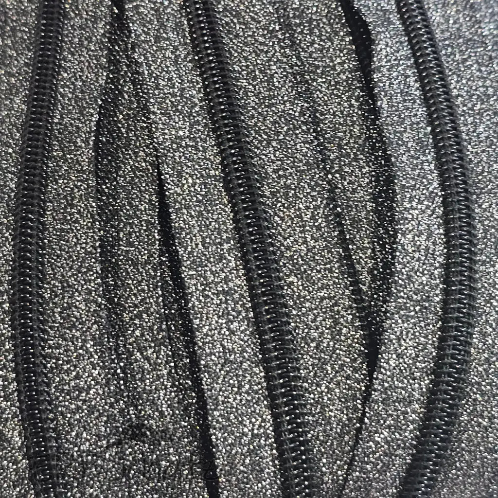 Endlosreißverschlüsse Shiny Lurex - Black/Silver Schwarz