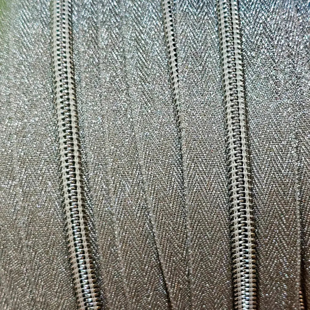 Endlosreißverschlüsse Shiny Lurex Gold / Silber - Gr.5