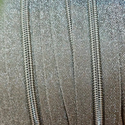 Endlosreißverschlüsse Shiny Lurex Gold / Silber - Gr.5