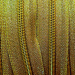 Endlosreißverschlüsse Shiny Lurex Gold / Silber - Gr.5