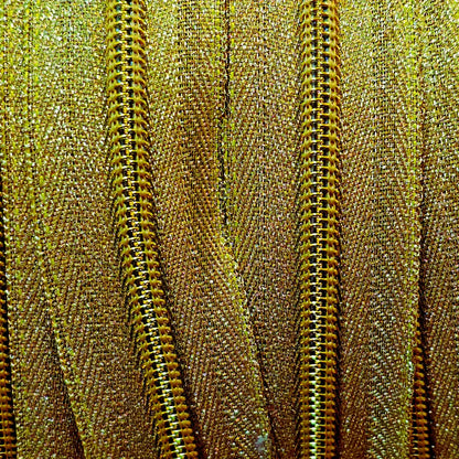 Endlosreißverschlüsse Shiny Lurex Gold / Silber - Gr.5