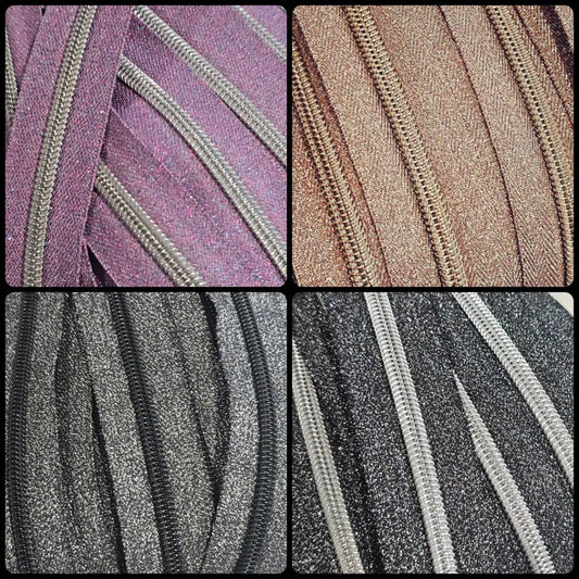 Endlosreißverschlüsse Shiny Lurex - Gr.5