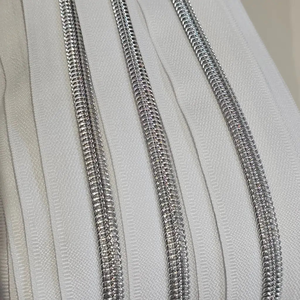 Endlosreißverschlüsse Silber - Gr.5