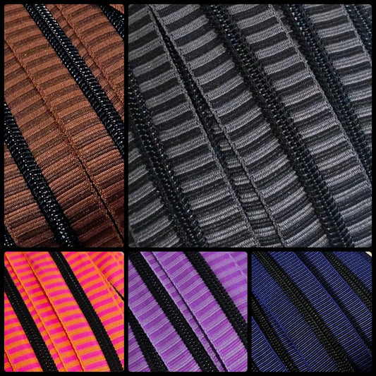 Endlosreißverschlüsse Stripes (Schwarze Raupe) - Gr.5