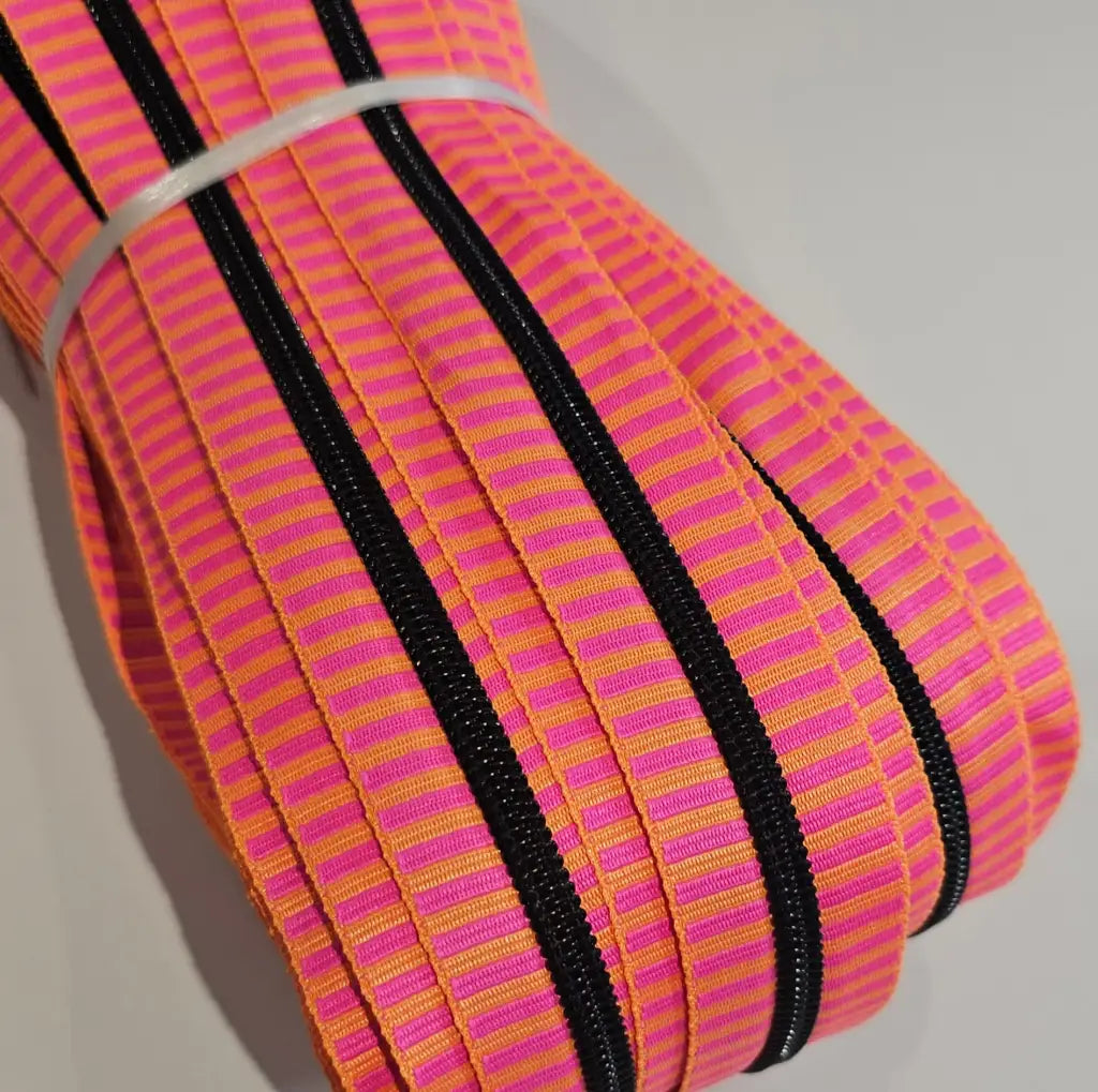 Endlosreißverschlüsse Stripes (Schwarze Raupe) - Gr.5