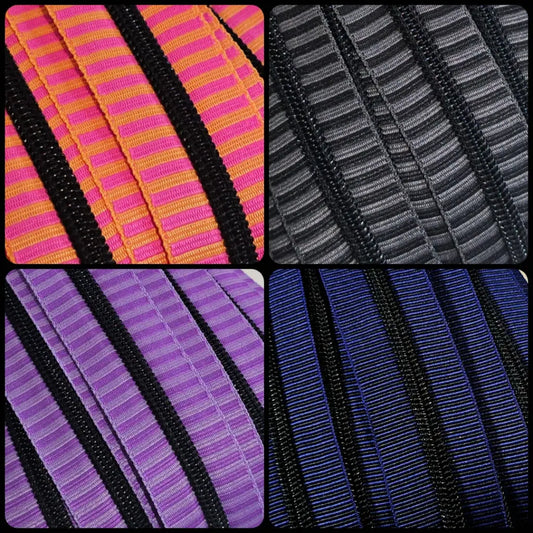 Endlosreißverschlüsse Stripes (Schwarze Raupe) - Gr.5