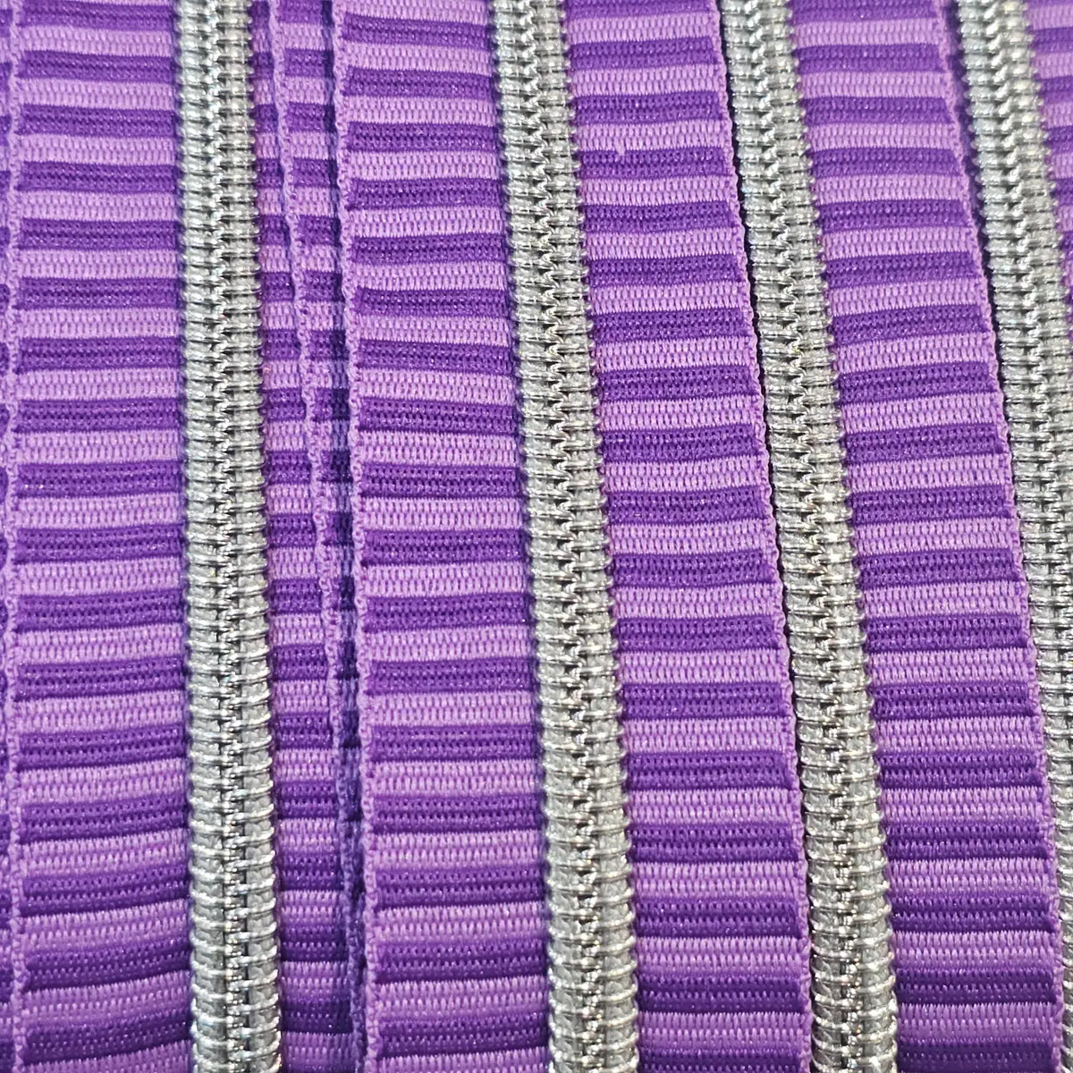 Endlosreißverschlüsse Stripes (Silberne Raupe) - Gr.5