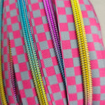 Endlosreißverschluss bedruckt Schachbrett Designs - Gr.5