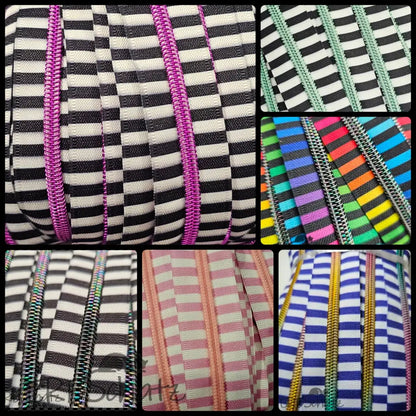 Endlosreißverschluss bedruckt Stripe Designs - Gr.5
