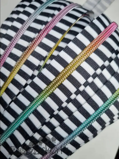 Endlosreißverschluss bedruckt Stripe Designs - Gr.5