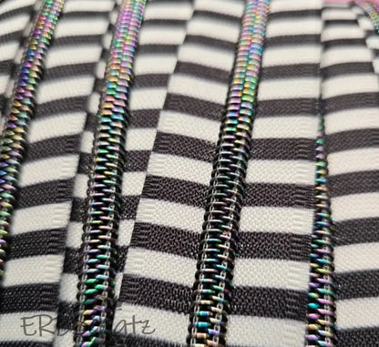 Endlosreißverschluss bedruckt Stripe Designs - Gr.5
