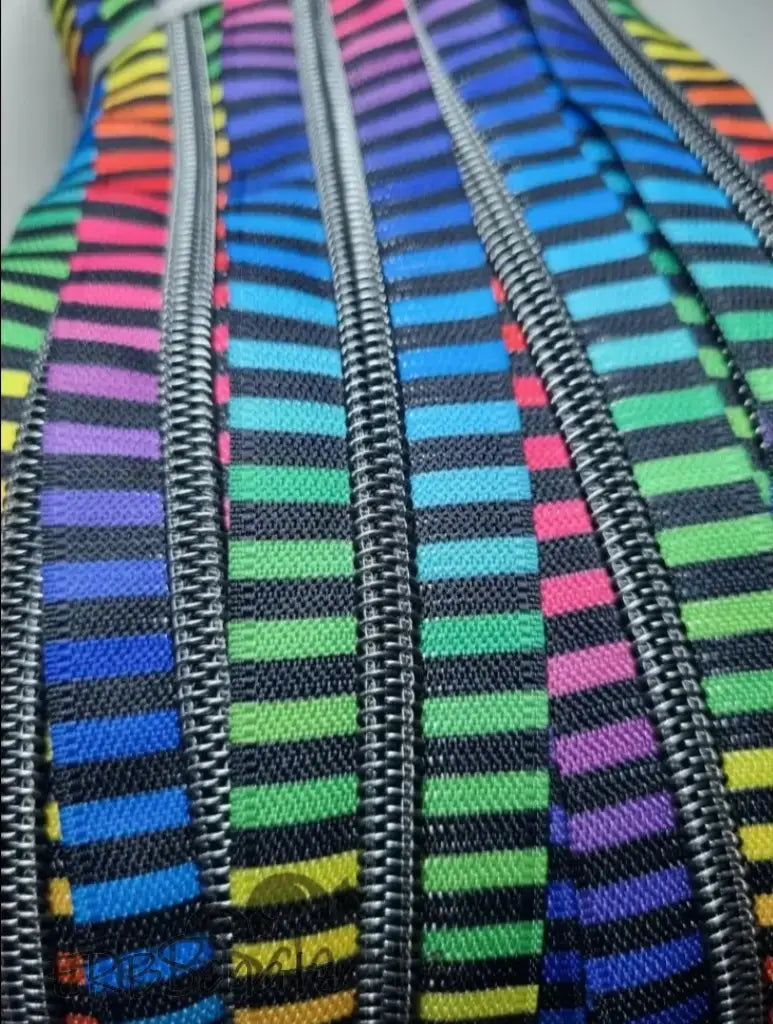 Endlosreißverschluss bedruckt Stripe Designs - Gr.5