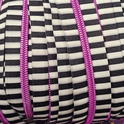 Endlosreißverschluss bedruckt Stripe Designs - Gr.5