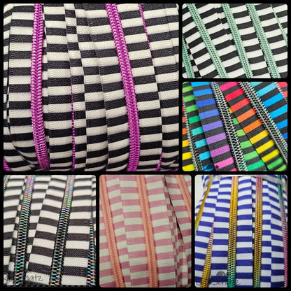 Endlosreißverschluss bedruckt Stripe Designs - Gr.5