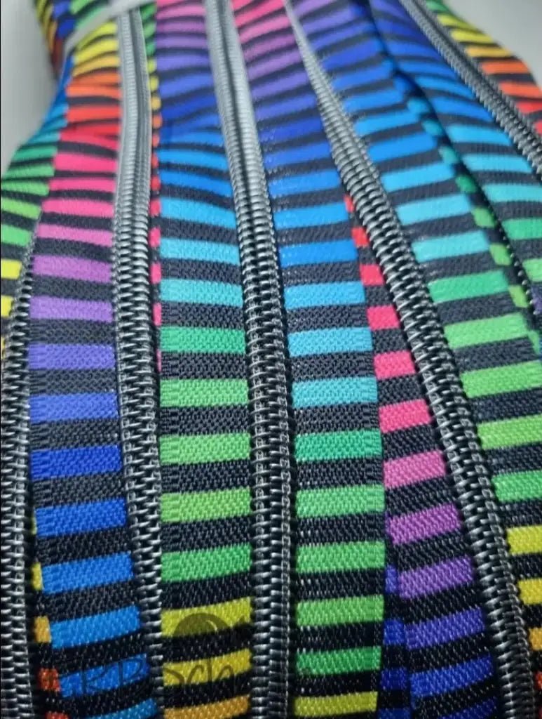 Endlosreißverschluss bedruckt Stripe Designs - Gr.5