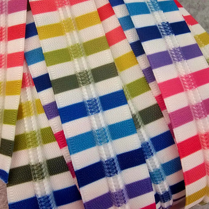 Endlosreißverschluss bedruckt Stripe Designs - Gr.5