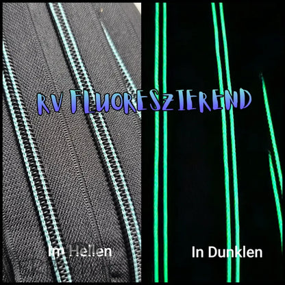 Endlosreißverschluss fluoreszierend - Blue/Green