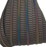 Endlosreißverschuss Black/Grey Stripes (Rainbow Matt Raupe)