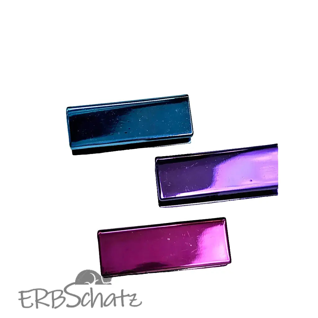 Endstücke Metallic Colours für 25mm Gurtband