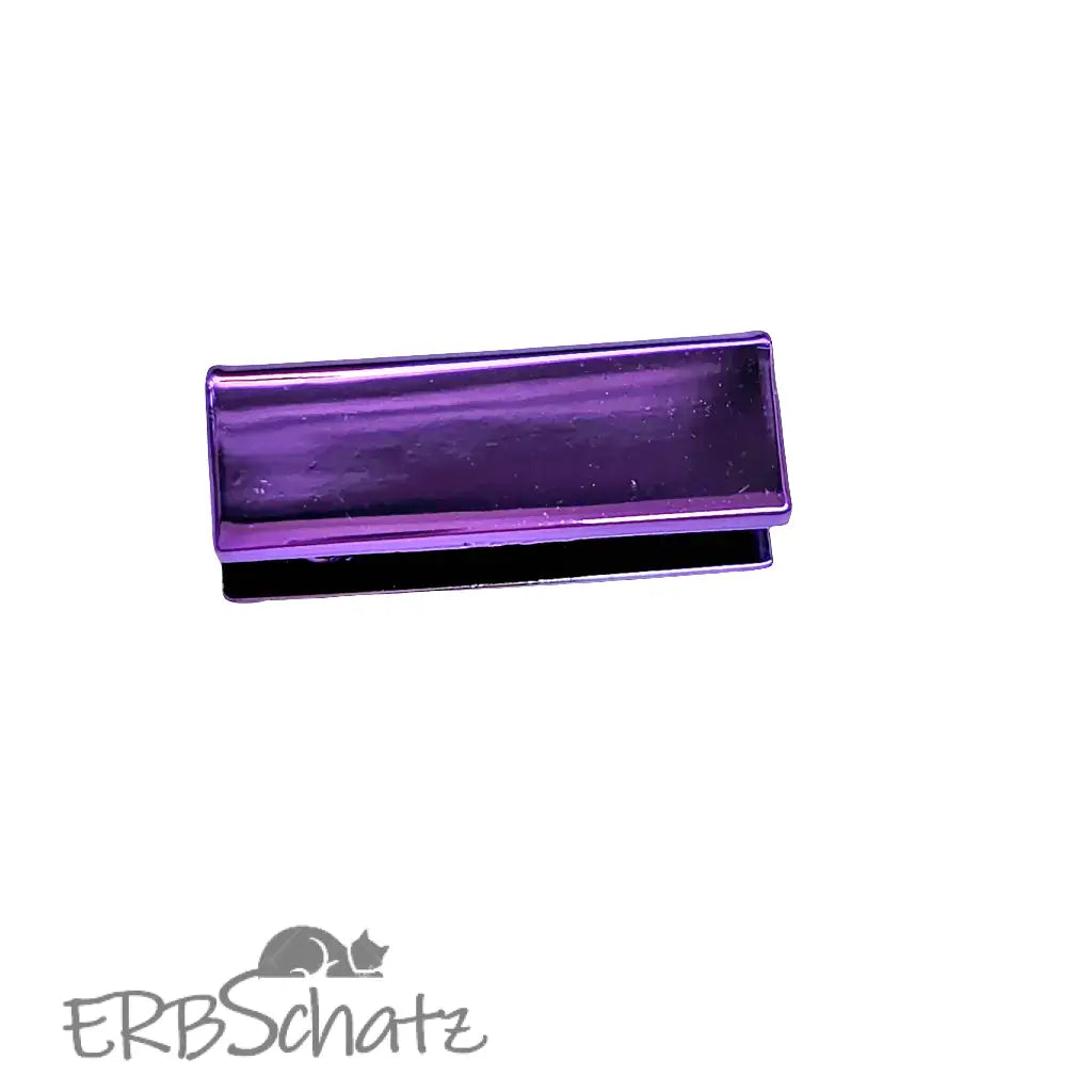 Endstücke Metallic Colours für 25mm Gurtband - Lila