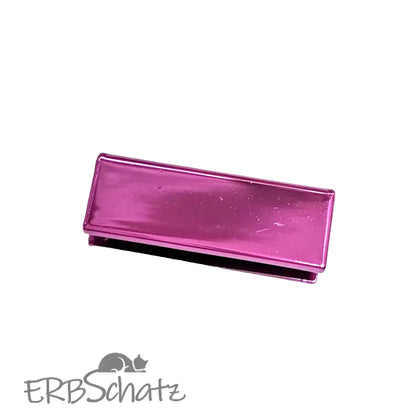 Endstücke Metallic Colours für 25mm Gurtband - Pink
