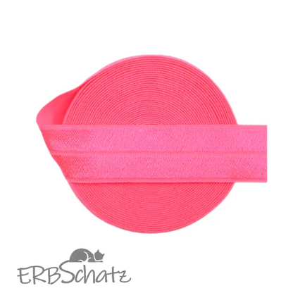Falzgummiband Farbauswahl breite 20mm - Neonpink