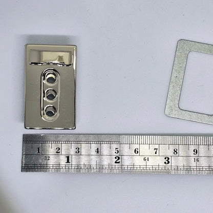 Geldbörsenverschluss Leiterschloss Silber