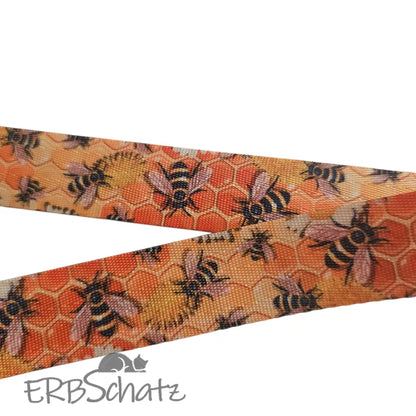 Gurtband bedruckt verschiedene Designs 25mm - Honigbienen