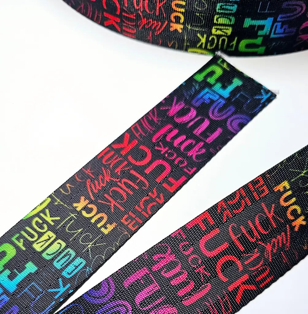 Gurtband bedruckt verschiedene Designs 38mm