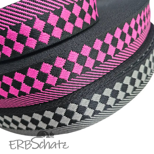 Gurtband Boho Rhombus 38mm - reißverschluss schieber