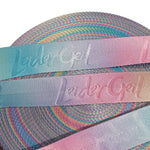 Gurtband Eigenproduktion embossed ’LeiderGeil’ | Pastell