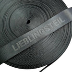 Gurtband Eigenproduktion embossed ’Lieblingsteil’ 38mm
