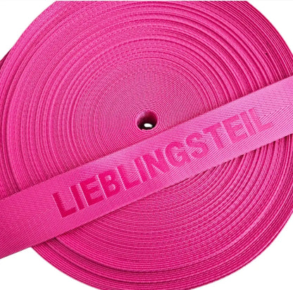 Gurtband Eigenproduktion embossed ’Lieblingsteil’ 38mm