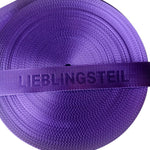 Gurtband Eigenproduktion embossed ’Lieblingsteil’ 38mm