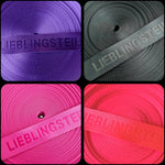 Gurtband Eigenproduktion embossed ’Lieblingsteil’ 38mm