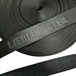 Gurtband Eigenproduktion embossed ’Lieblingsteil’ 38mm